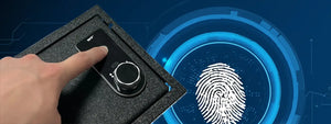 fingerprint lock center console gun safe effect image 2