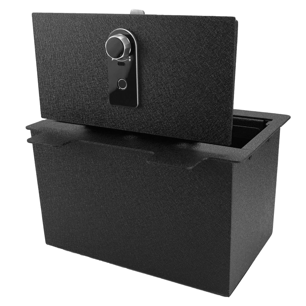 Pro Chevy Silverado 1500/2500/3500 and GMC Sierra 1500/2500/3500 Center Console Safe (Fingerprint Lock with Key) : 2019-2022