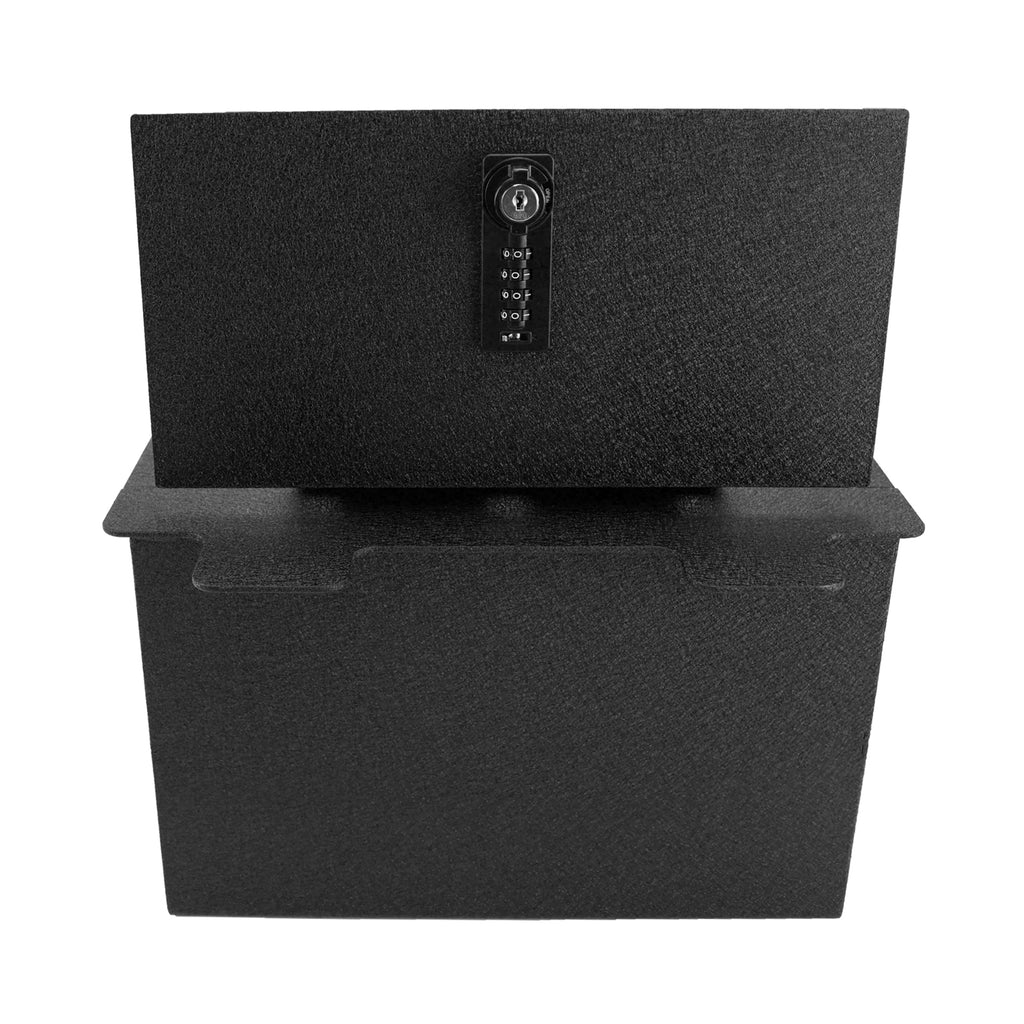 Pro Chevy Silverado 1500/2500/3500 and GMC Sierra 1500/2500/3500 Center Console Safe (4-Digit Combo Lock with Key) : 2019-2022