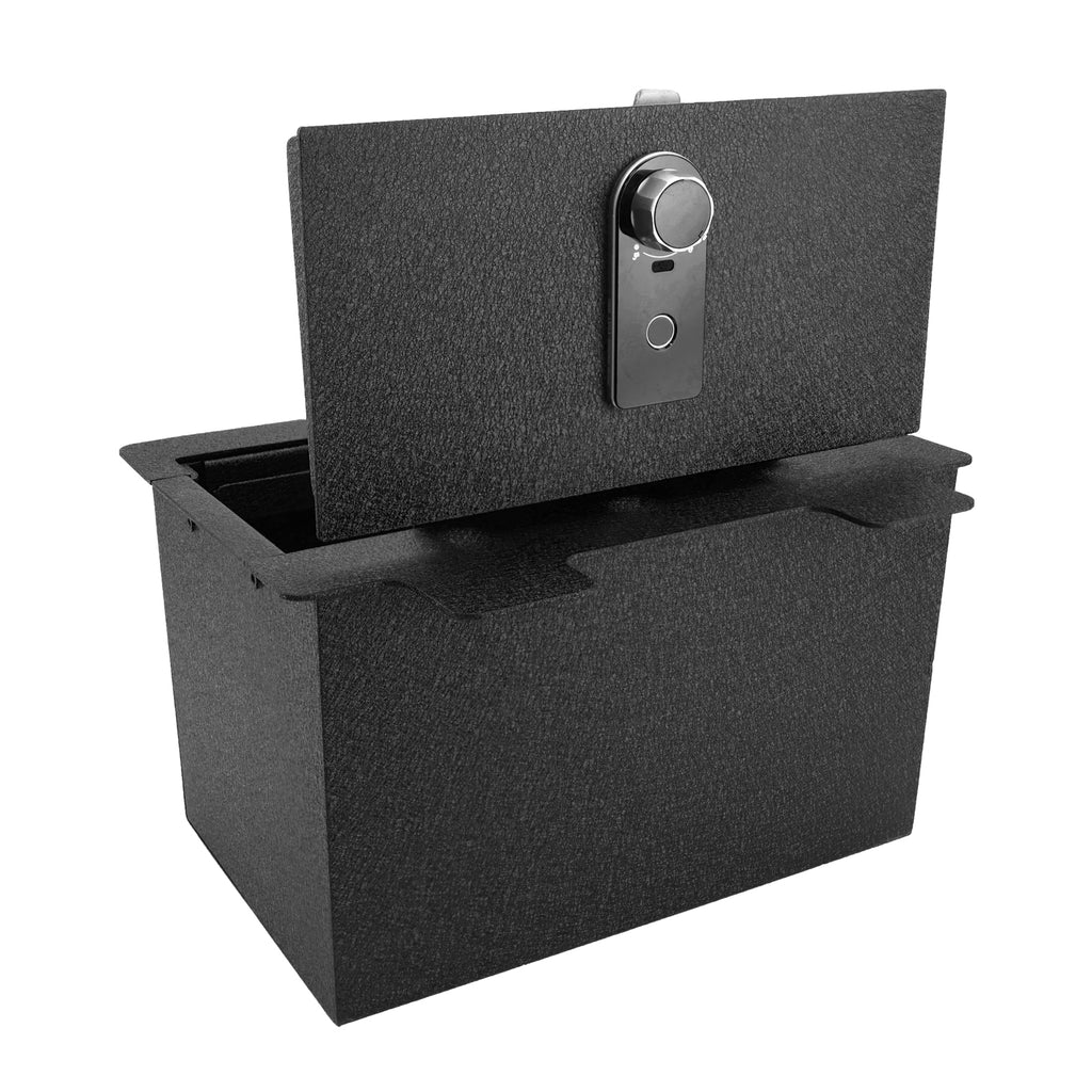 Pro Chevy Silverado 1500/2500/3500 and GMC Sierra 1500/2500/3500 Center Console Safe (Fingerprint Lock with Key) : 2019-2022