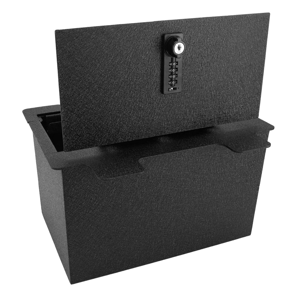 Pro Chevy Silverado 1500/2500/3500 and GMC Sierra 1500/2500/3500 Center Console Safe (4-Digit Combo Lock with Key) : 2019-2022