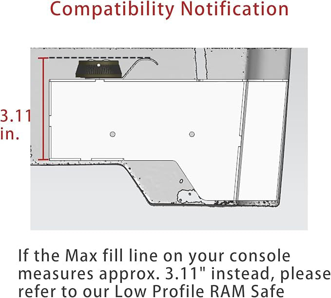 Dodge RAM 1500 LIMITED Center Console Safe (triple lock) : 2019-2025