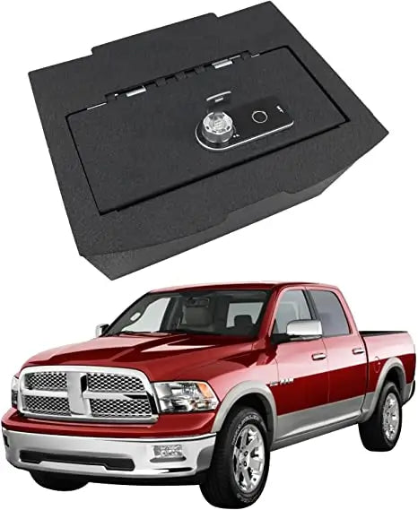 2009-2019 Dodge Ram 1500 Ram 2500 Ram 3500 and Ram 1500 Classic center console fingerprint lock console gun safe-1