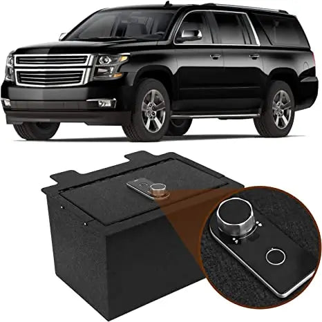 2019-2022 Chevy Silverado 1500 Silverado 2500 Silverado 3500 and GMC Sierra 1500 GMC Sierra 2500 GMC Sierra 3500 center console fingerprint lock console gun safe-1