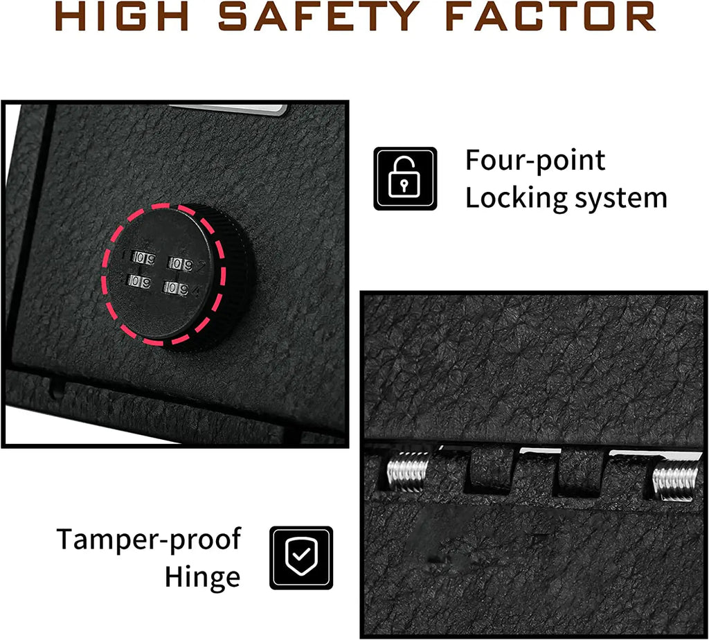 Instructions for 2021-2024 Tesla Model 3 and Tesla Model Y console gun Safe 4-digit combo lock