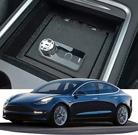 2021-2024 Tesla Model Y and Tesla Model 3 console fingerprint lock gun safe-1