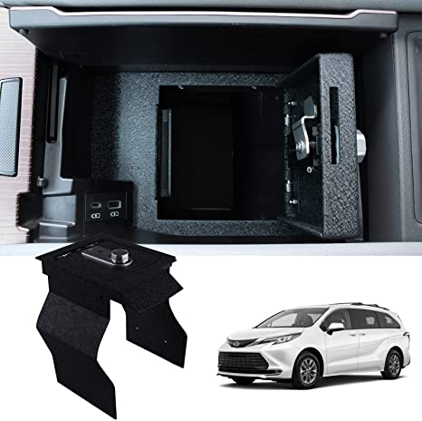 2021-2024 Toyota Sienna console fingerprint lock gun safe-1