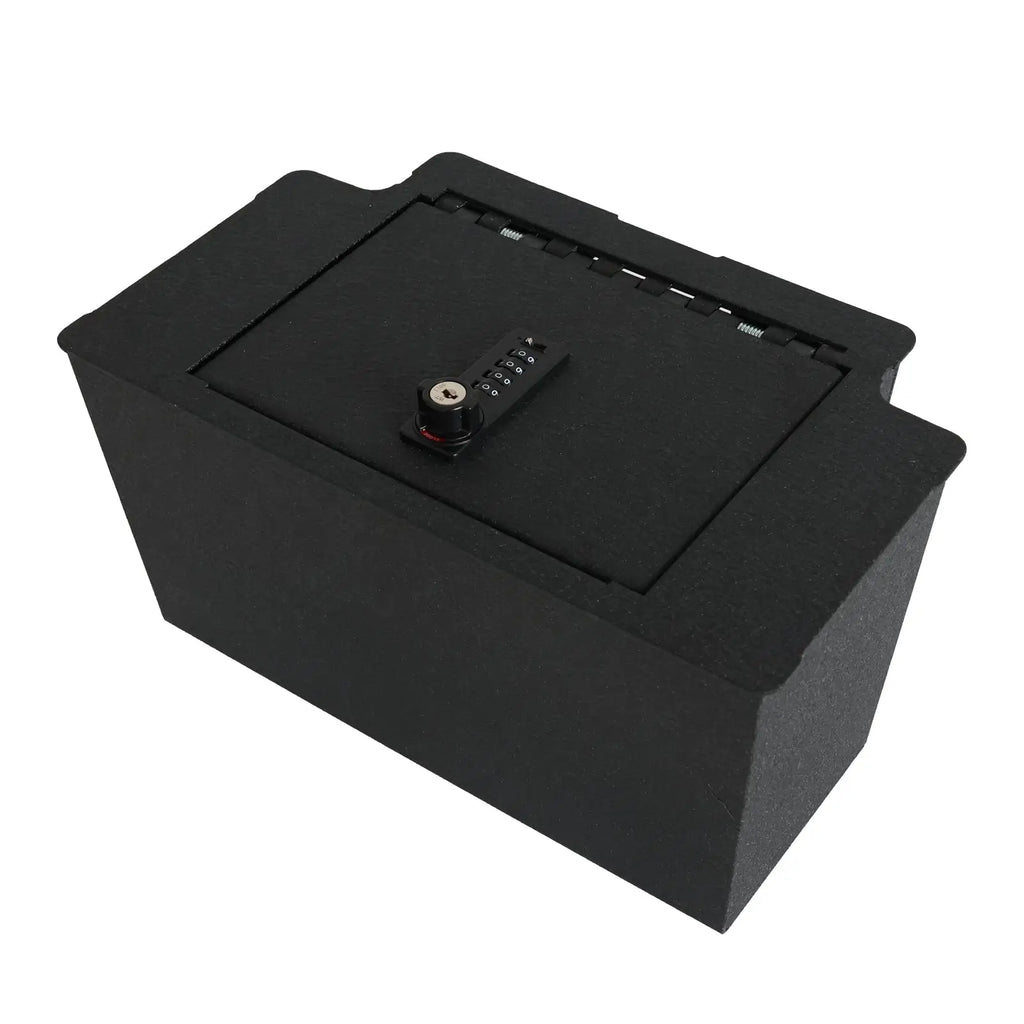2022-2024 Chevy Silverado 1500 2500HD 3500HD and GMC Sierra 1500 2500 3500 console 4-digit combo lock with key gun safe 1