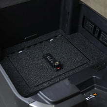 Load image into Gallery viewer, 2022-2024 Chevy Silverado 1500 2500HD 3500HD and GMC Sierra 1500 2500 3500 console 4-digit combo lock with key gun safe 5