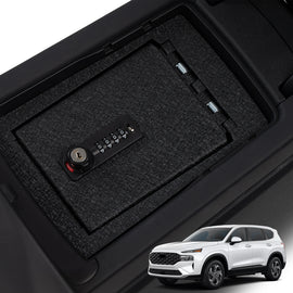 Hyundai Santafe Center Console Safe (4-Digit Combo Lock with Key) : 2021-2023