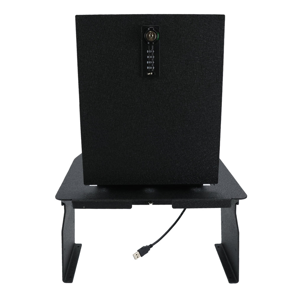 Pro Ford F150 and Ford F-250/350/450 Super Duty and Ford Expedition Center Console Safe (4-Digit Combo Lock with Key) : 2015-2024