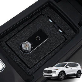 Hyundai Santafe Center Console Safe (Fingerprint Lock with Key) : 2021-2023