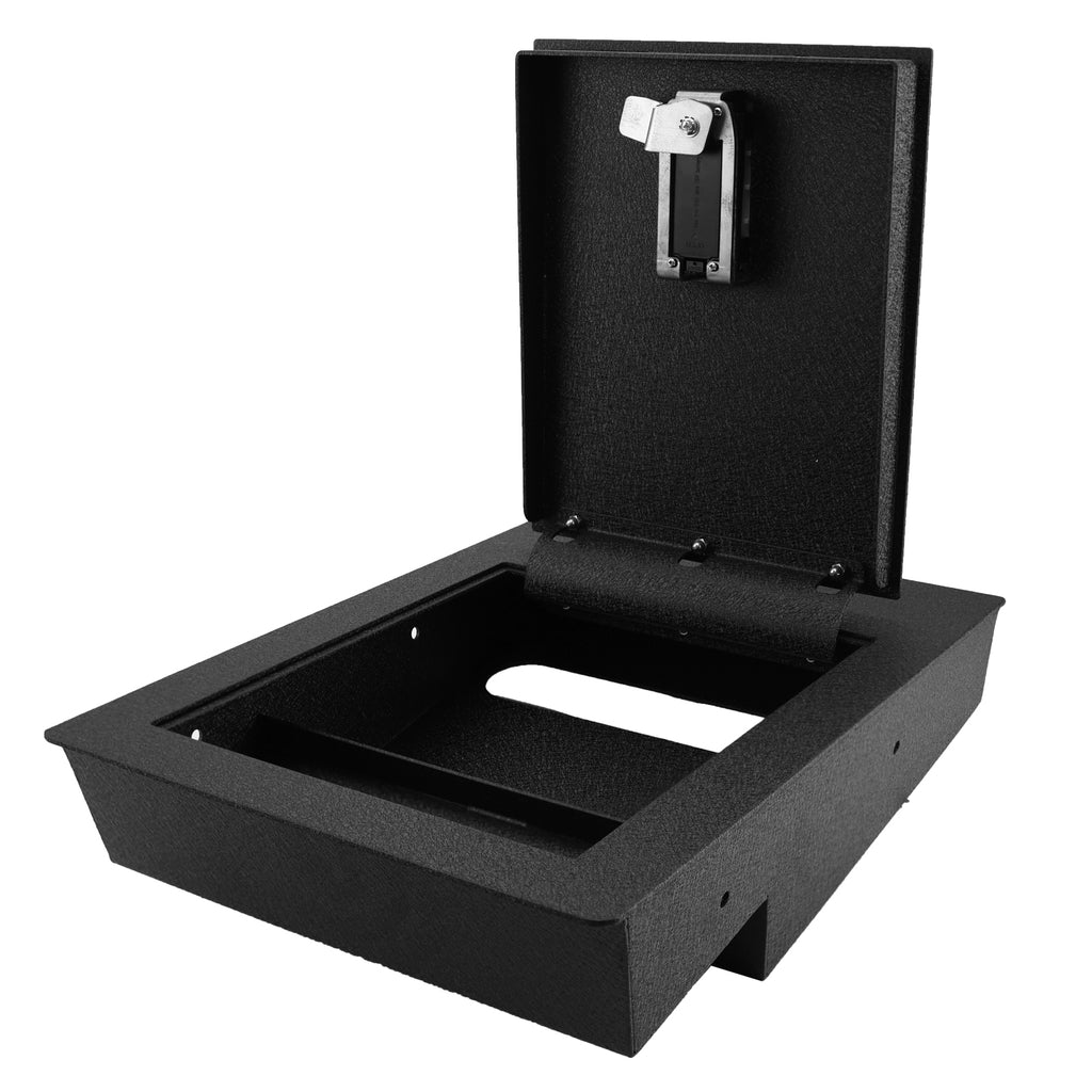 Pro Chevy Silverado 1500/2500/3500 and GMC Sierra 1500/2500/3500 Under Bench Seat Safe (Fingerprint Lock with Key) : 2014-2019