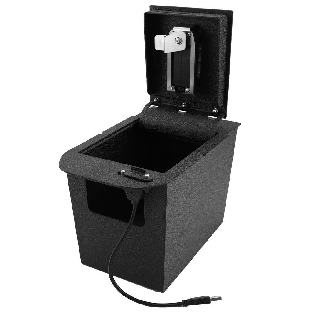 Pro Toyota RAV4 Center Console Safe (Fingerprint Lock with Key) : 2019-2025