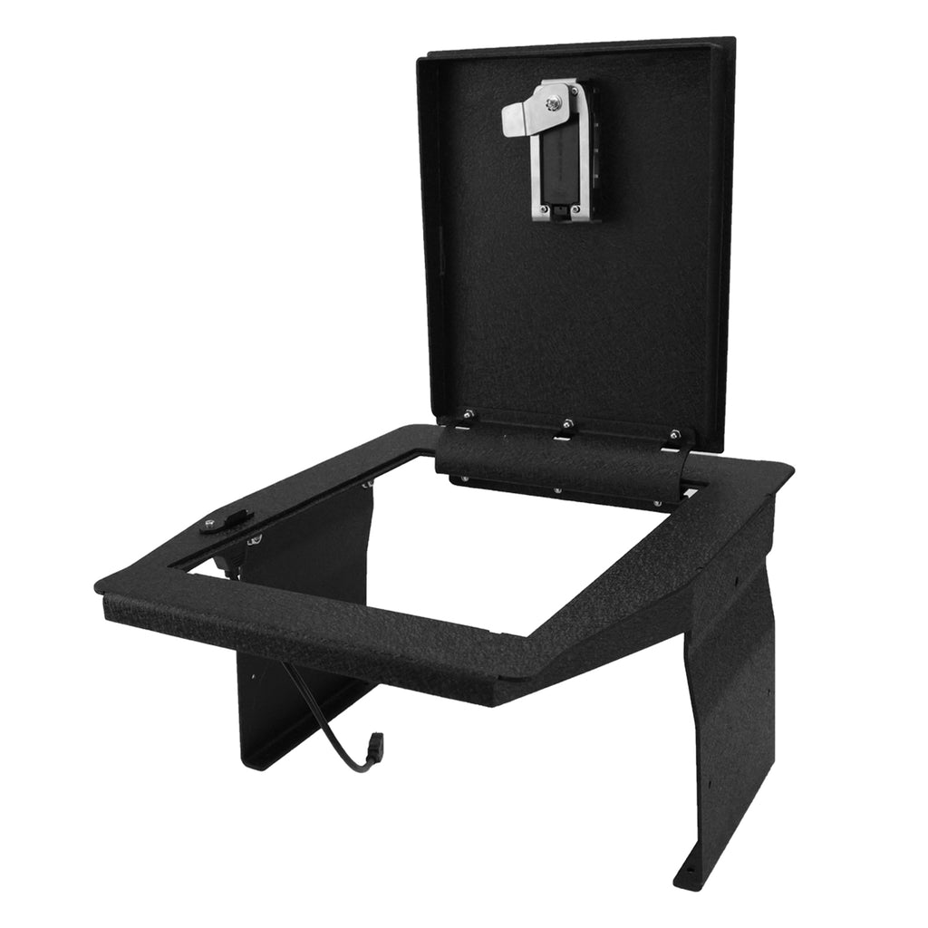 Pro Ford F150 and Ford 250/350/450 Super Duty and Ford Expedition Center Console Safe (Fingerprint Lock with Key) : 2015-2024