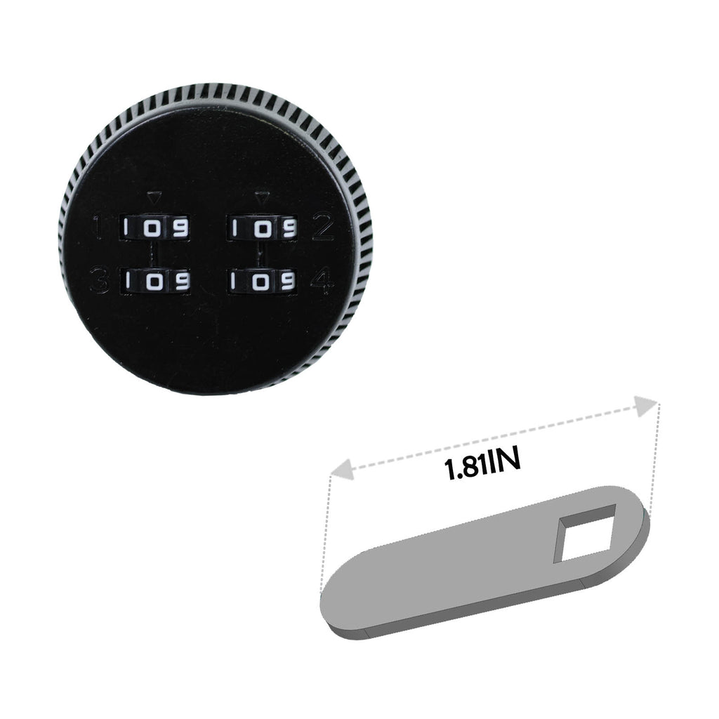 4-Digit Combo Lock，Latch Length 1.81 Inches