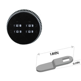 4-Digit Combo Lock，Bended Latch Length 1.81 Inches