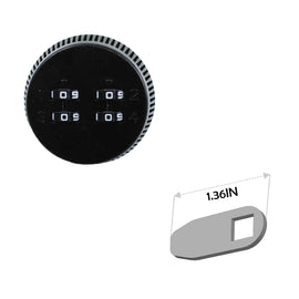 4-Digit Combo Lock，Latch Length 1.36 Inches