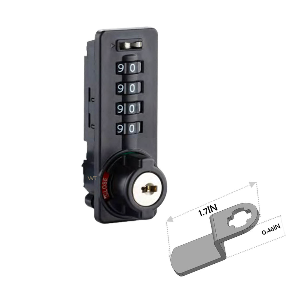 Combination Lock Key Board 4-Digit Combination Lock with Key,Bended Latch Length 1.7 Inches – Wasai