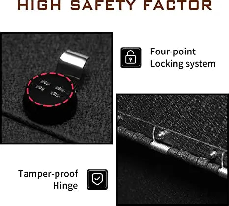 Instructions for 2021-2024 Tesla Model Y under seat console gun Safe 4-digit combo lock