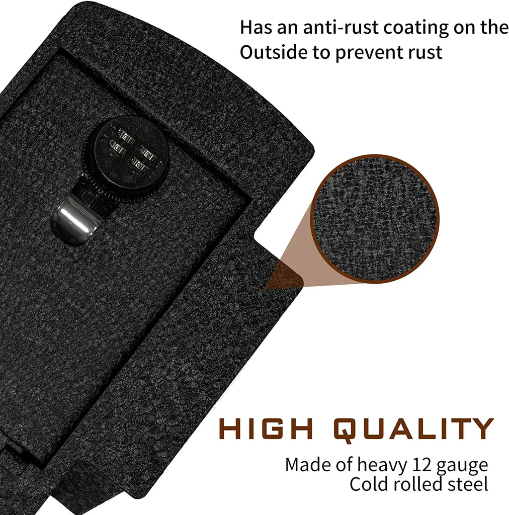 Materials for the console 4-digit combo lock gun safe for the 2005-2015 Toyota Tacoma