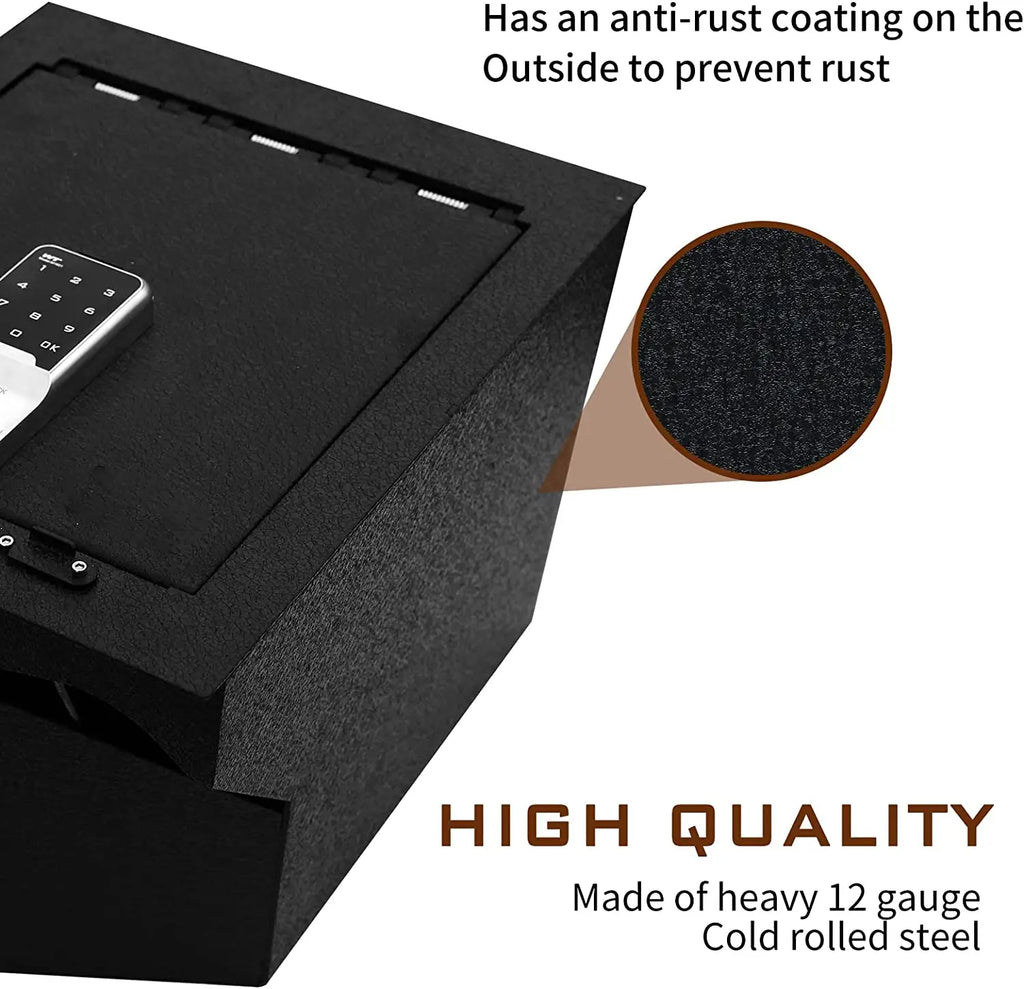 Materials for the console electronic keypad lock gun safe for the 2014-2022 Toyota Tundra