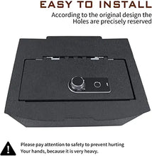 Load image into Gallery viewer, The installation of the 2009-2019 Dodge Ram 1500 Ram 2500 Ram 3500 and Ram 1500 Classic Center console fingerprint gun safe is very simple