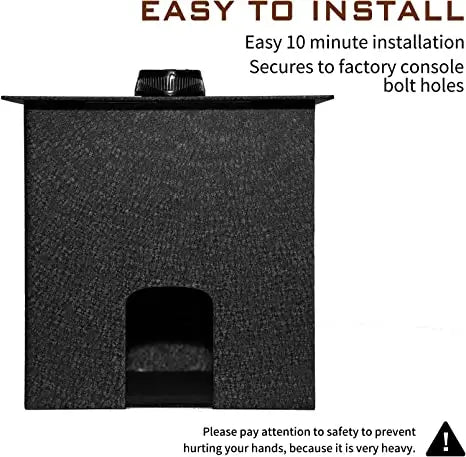 The installation of the 2016-2024 Toyota Tacoma Center console 4-digit combo lock gun safe is very simple