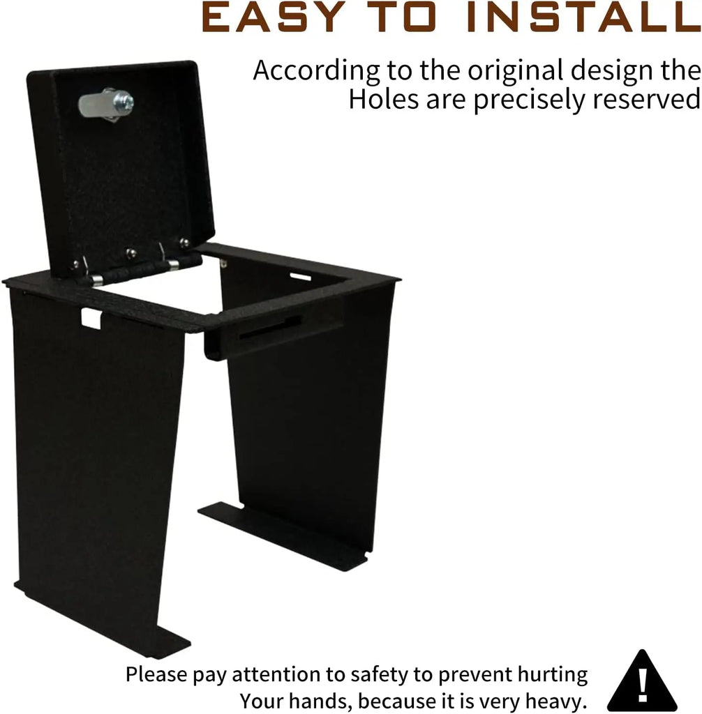 The installation of the 2021-2024 Ford Bronco Center console 4 digit combo lock gun safe is very simple