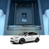 Tesla Model S and Model X Center Console Safe (Fingerprint Lock with Key) : 2021-2025