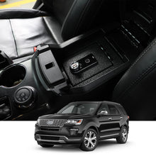 Load image into Gallery viewer, Ford Explorer Center Console Safe  (Fingerprint Lock with Key) : 2013-2019