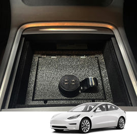 2021-2024 Tesla Model Y and 2021-2023 Model 3 Center Console Safe (4-Digit Combo Lock)