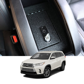 Toyota Highlander Center Console Safe  (Fingerprint Lock with Key) : 2014-2019