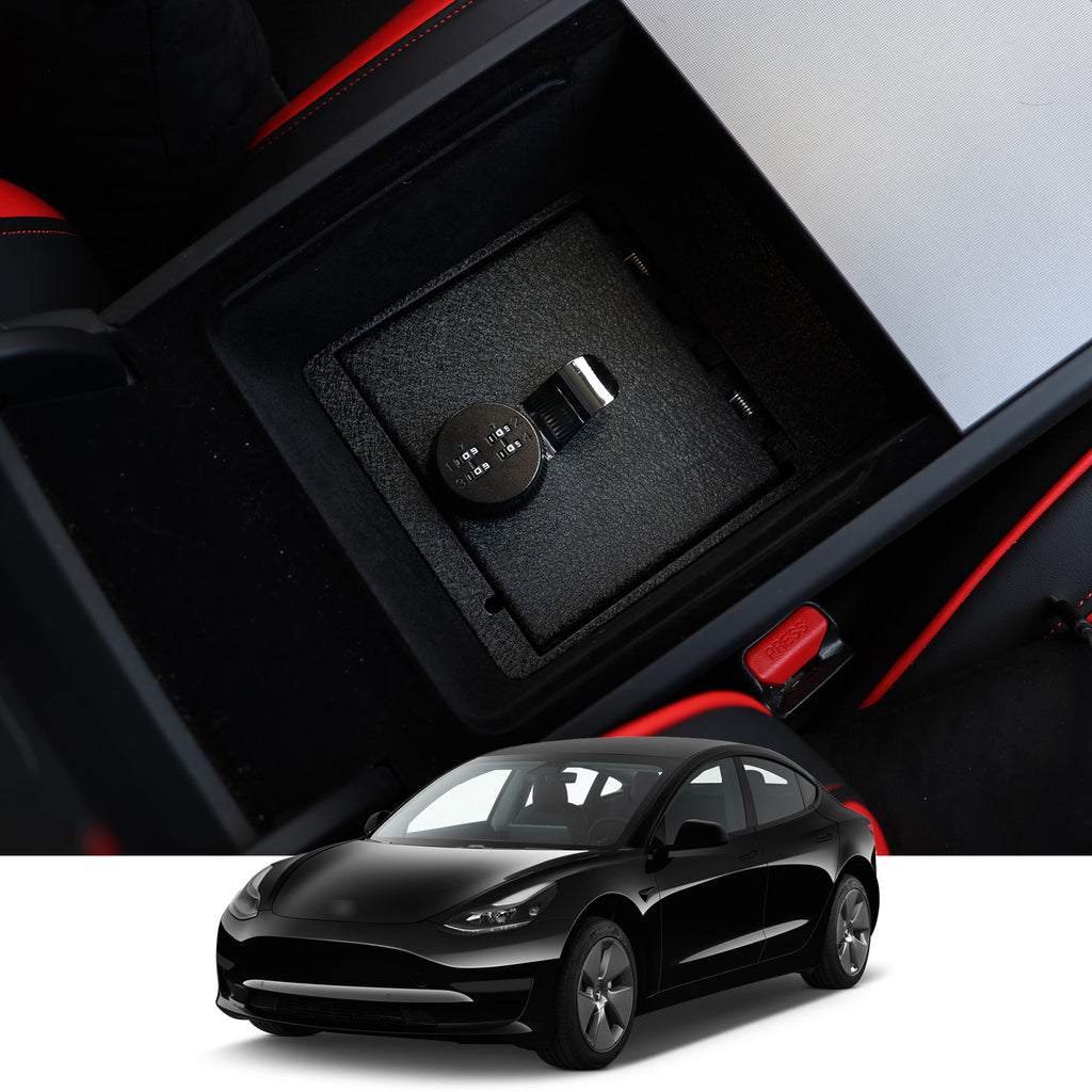 Tesla Model 3 2024-2025/ Model Y 2025 Center Console Safe (4-Digit Combo Lock)
